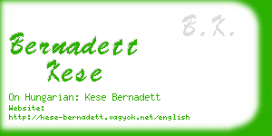 bernadett kese business card